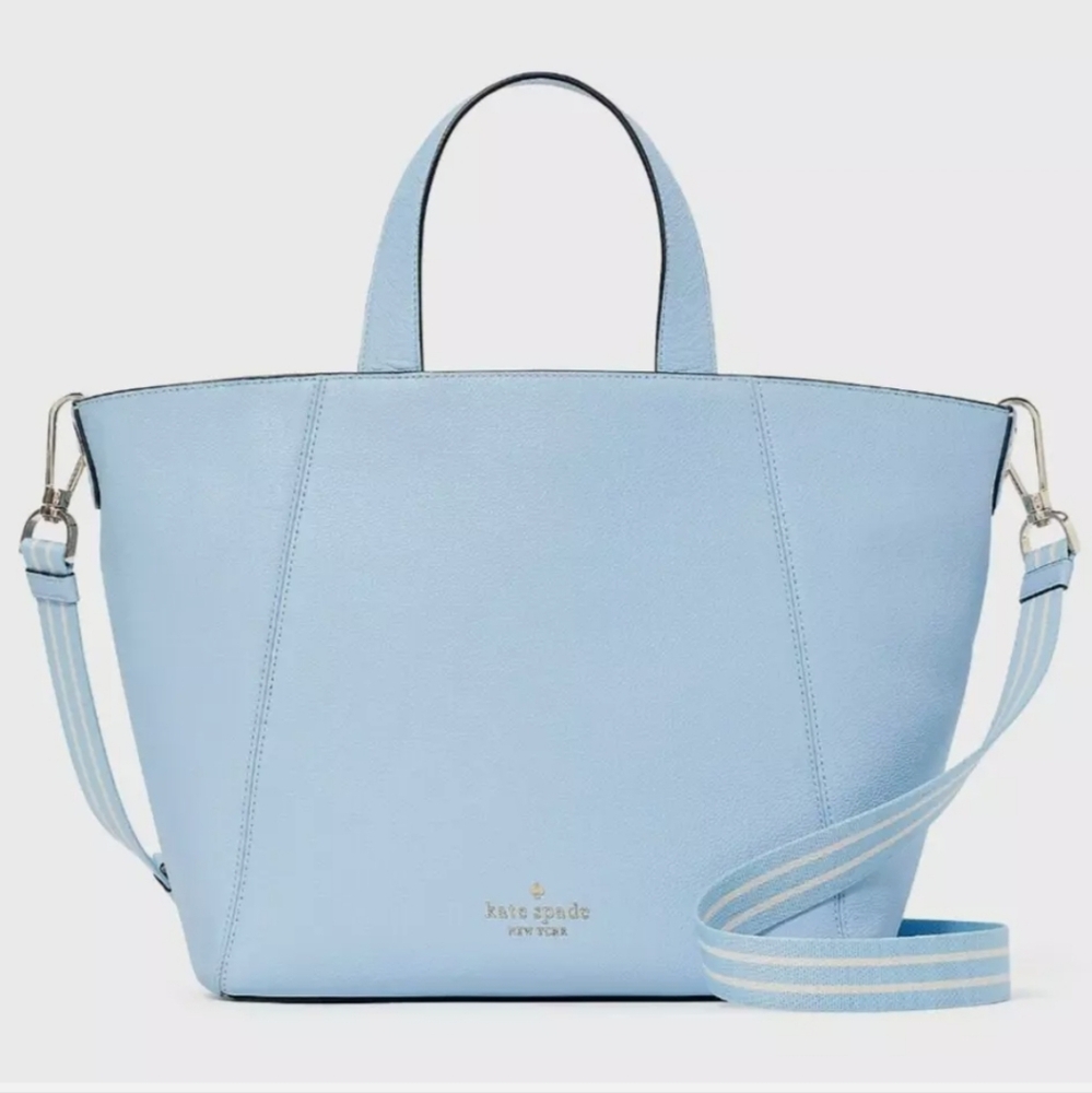 Kate Spade Rosie Satchel Celeste Blue Pebble Leather Purse